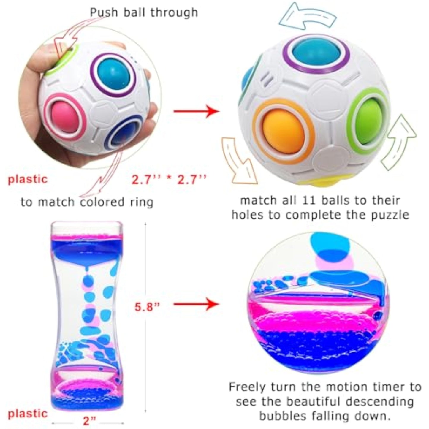 Fidget Toy Set, 35 Pcs Sensory Toy for ADD, OCD, Autistic Children, Adults, Anxiety Autism to Stress Relief and Anti Anxiety with Motion Timer, Perfect for Classroom Reward with Gift Box - New