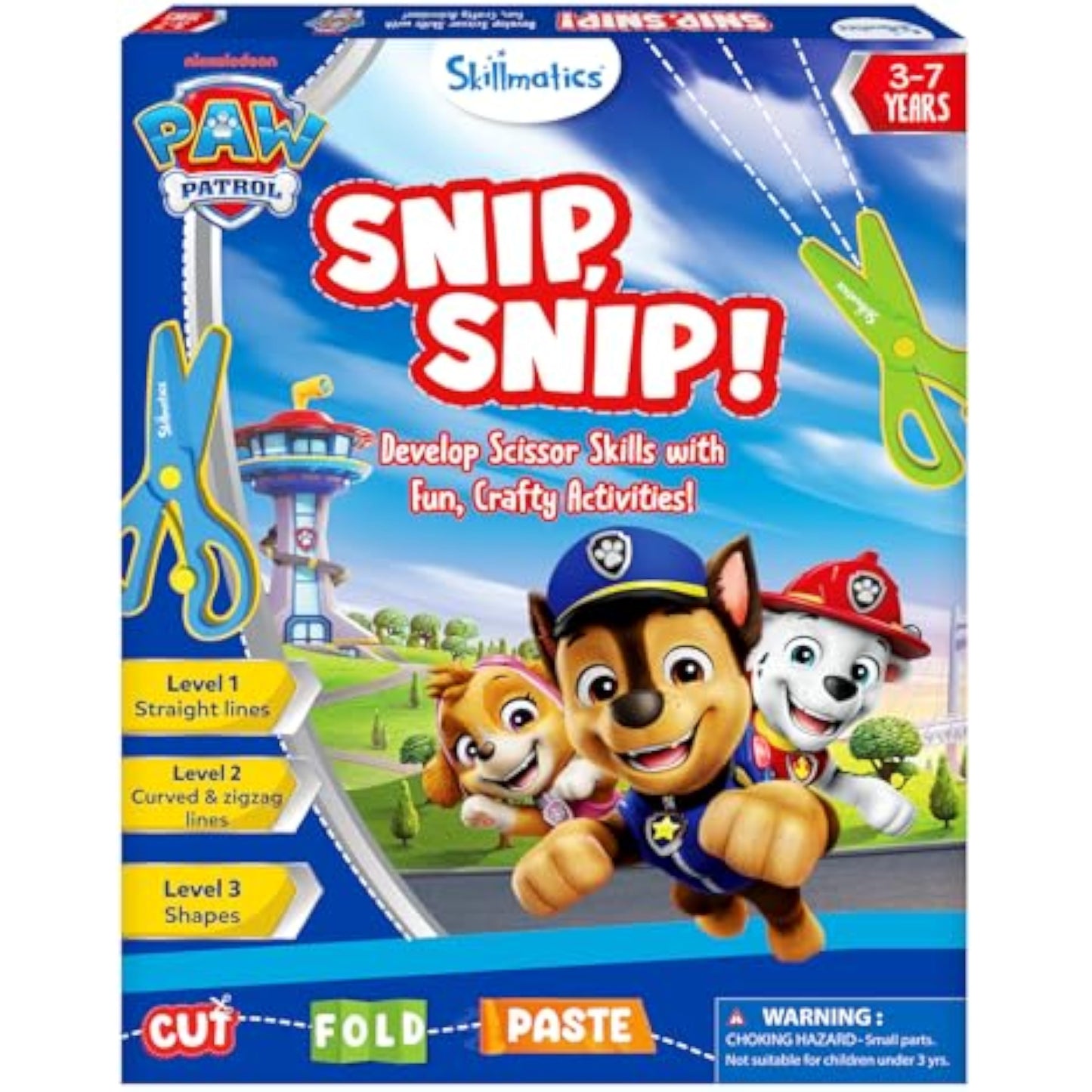 Skillmatics Scissor Skills Activity Book - Snip Snip PAW Patrol, 25 Cutting & Creative Activities for Preschoolers, Fine Motor Skills, Felt Craft Kit, Screen-Free Fun, Gifts for Ages 3, 4, 5, 6, 7 - New