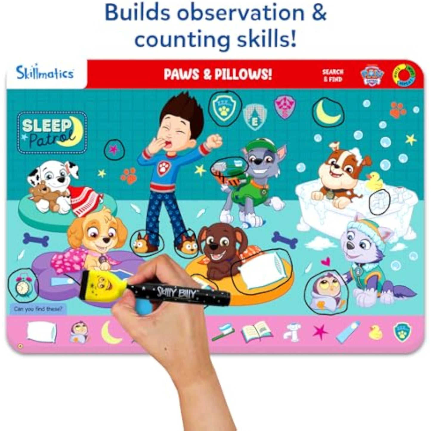 Skillmatics Search and Find PAW Patrol Educational Game - Reusable Preschool Learning Activities, Perfect for Toddlers & Kids Who Love Toys, Art & Crafts, Gifts for Boys & Girls Ages 3, 4, 5, 6 - New