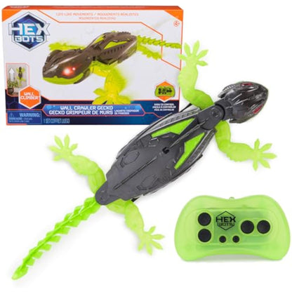 HEX BOTS Crawler Gecko with Official Wall Climber Technology, Rechargeable Remote Control Robot Kids Toy, Prank Toy for Boys & Girls Ages 4+ - New