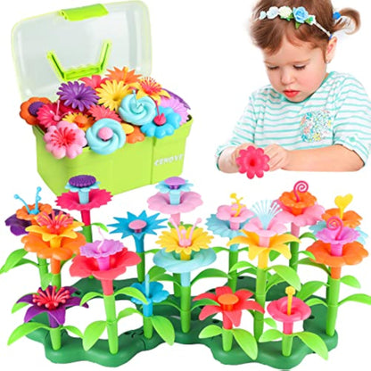 CENOVE Birthday Toys Gifts for 3 4 5 Years Old Toddler Girls Boys,Flower Garden Building Toy STEM Educational Activity Preschool Easter Gift for Kids Age 2-4 Easter Basket Stuffers(130 Pcs) - New