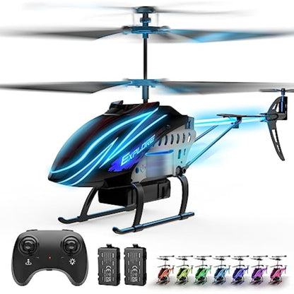 BUSSGO RC Helicopter, Remote Control Helicopter for Kids with 30Mins Flight(2 Batteries), 7+1 LED Light Modes, Altitude Hold, RC Toys for Boys Girls - New
