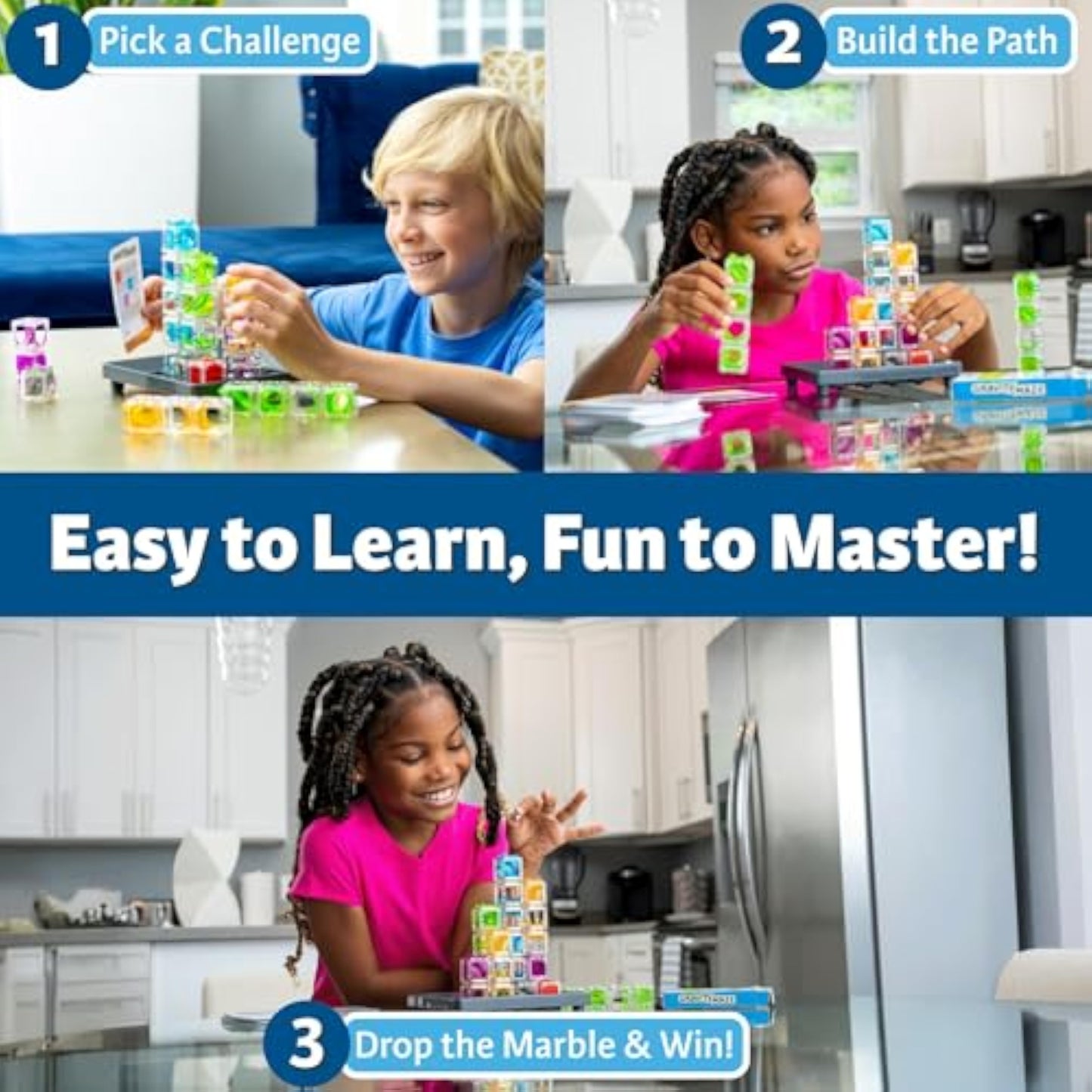 ThinkFun Gravity Maze - Falling Marble Logic Game - Challenging STEM Toy for Kids 8-12 - Gravity Marble Maze - Brain-Building Fun - Educational Gift - Boosts Critical Thinking & Problem Solving - New