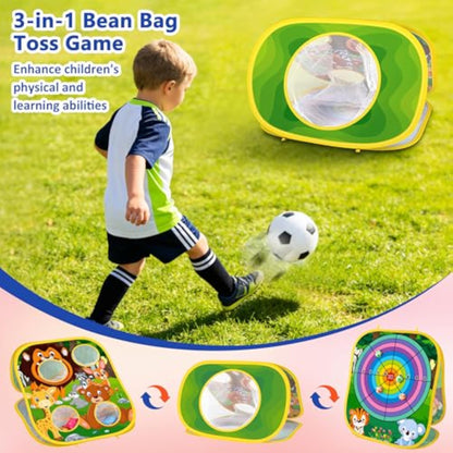 Animal Bean Bag Toss Game Toy Outdoor Toss Game, Family Party Party Supplies for Kids, Gift for Boys Birthday or Christmas for Toddlers Ages 3 4 5 6 Year Old - New