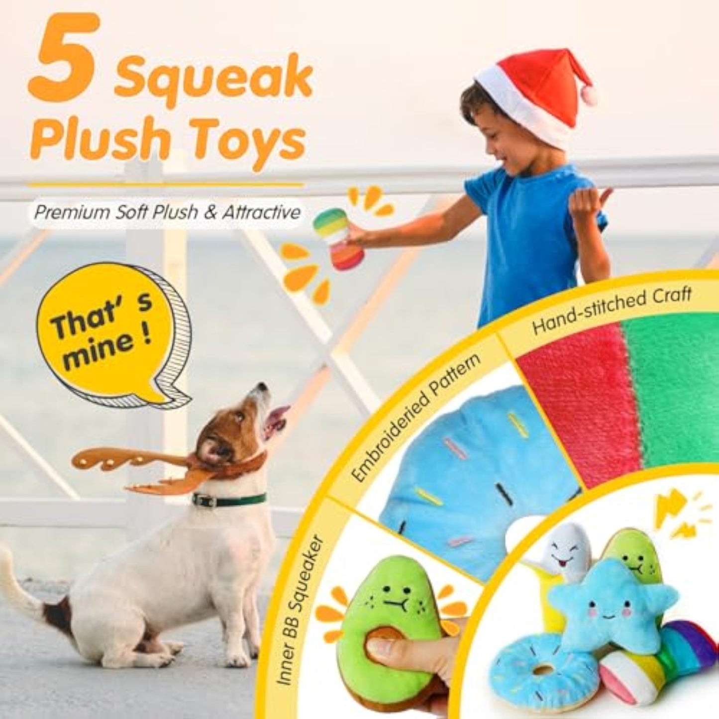 Zeaxuie 25 Pack Luxury Dog Chew Toys for Puppy, Dog Toys with Ropes, Treat Ball and Squeaky Puppy Toys for Teething Small Dogs - New