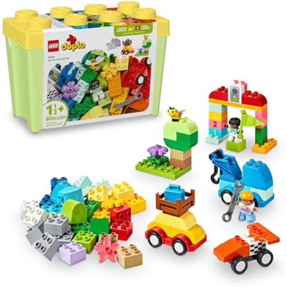 LEGO DUPLO Classic Cars and Trucks Brick Box Building Blocks - Learning & Educational STEM Toys for Toddlers, Ages 1.5+ Years - Develops Fine Motor Skills - Gift for Toddler Birthday - 10439 - New