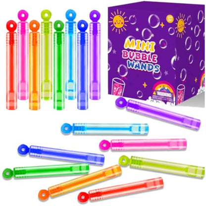 Party Goodie Bag Stuffer Fillers for Kids, 32 Pack Mini Bubble Wand Toys Gifts for Toddler, Small Birthday Summer Beach Pool Camping Party Favor Supplies,4th of July Classroom School Stuff Treat Prize - New