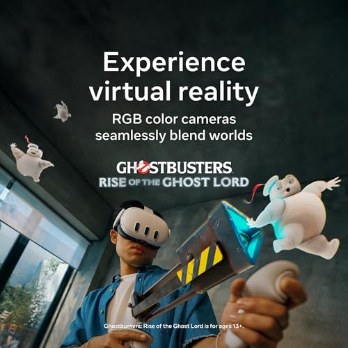Meta Quest 3 512GB | VR Headset — Thirty Percent Sharper Resolution — 2X Graphical Processing Power — Virtual Reality Without Wires — Access to 40+ Games with a 3-Month Trial of Meta Horizon+ Included - New