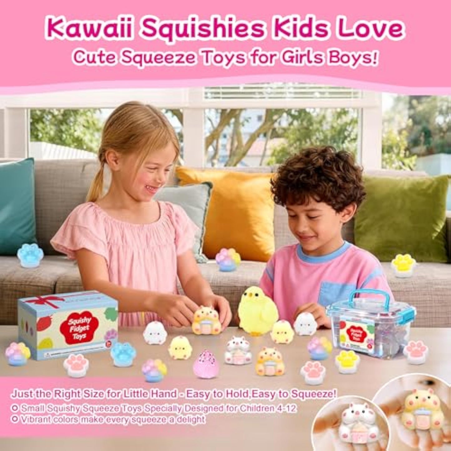 10 Pack Taba Squishy Toys kit with Toy Box & Cute Stickers, Kawaii taba Squishies Stress Relief Toys Party Favors for Kids 4-8 8-12, Squishy Fidget Toys for Kids , Birthday Gifts Toys for Girls 8-10 - New