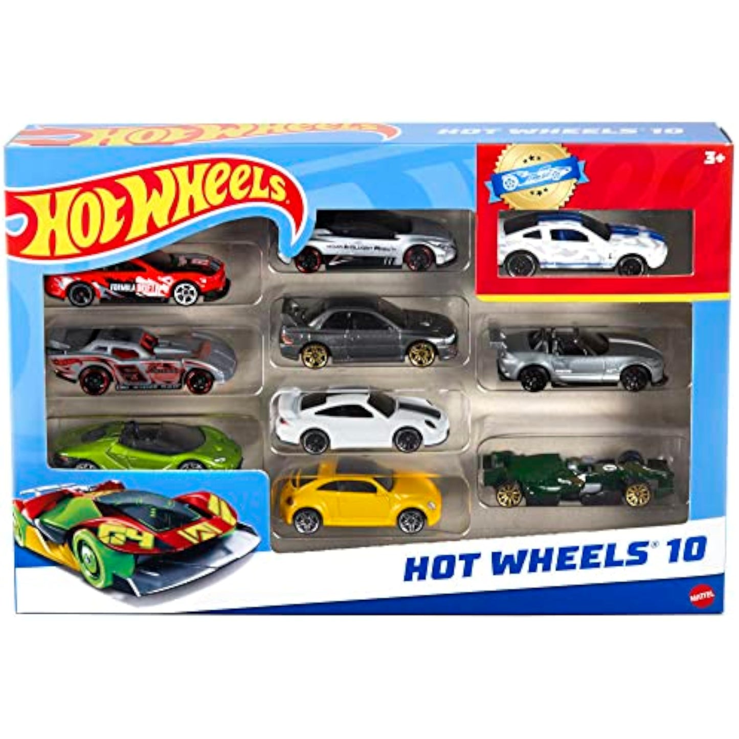 Hot Wheels Set of 10 1:64 Scale Toy Trucks and Cars for Kids and Collectors, Styles May Vary (Amazon Exclusive) - New