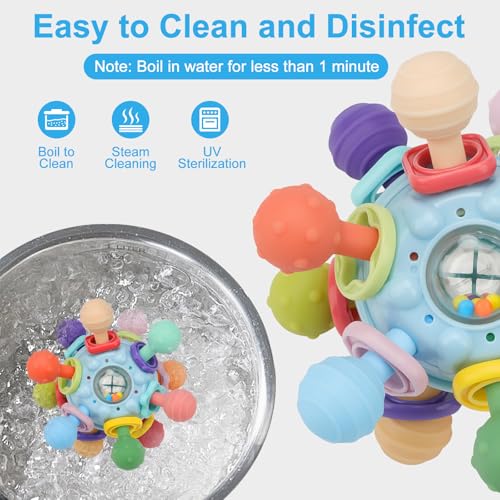 Baby Montessori Sensory Toys for 0-6 6-12 Months, Baby Teether Teething Toys for Babies 0 3 6 9 12 18 Months, Newborn Infant Learning Developmental Toys Gifts for 1 2 Year Old Boys Girls - New