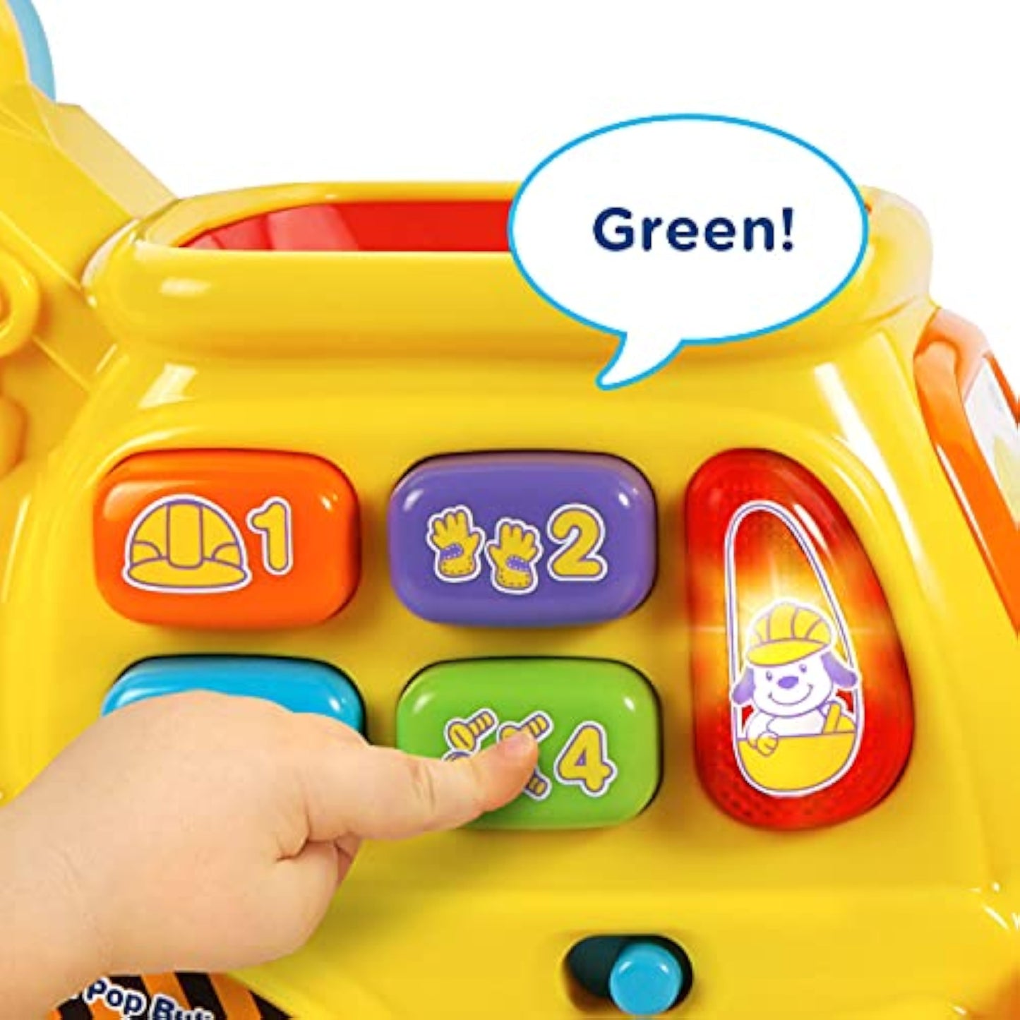 VTech Pop-a-Balls Push and Pop Bulldozer, Yellow - New
