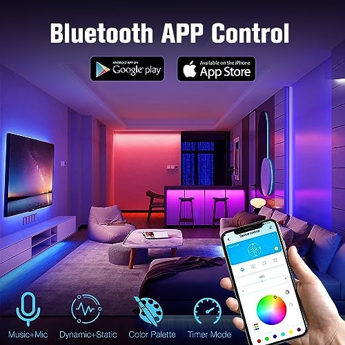 DAYBETTER LED Strip Lights 130ft Lights Strip for Bedroom, Desk, Indoor Room Bedroom Brithday Gifts RGB Decor with Remote and 24V Power Supply - New