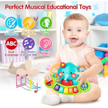 Baby Piano Toy 6 to 12 Months Light Up Music Baby Toys for 6 9 12 18 Months Early Learning Educational Piano Keyboard Infant Babies Girl Toy 1 Year Old Boy Girls Gift - New