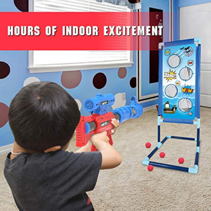 YEEBAY Target Game Set for Age 6, 7, 8,9,10+ Year Old Kids, Boys, Active Play Game with Soft Foam Balls and Scoring Target - New