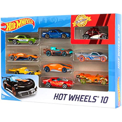 Hot Wheels Set of 10 1:64 Scale Toy Trucks and Cars for Kids and Collectors, Styles May Vary (Amazon Exclusive) - New