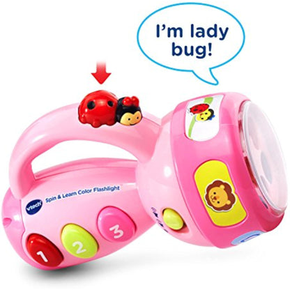 VTech Spin and Learn Color Flashlight, Pink - New