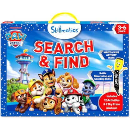 Skillmatics Search and Find PAW Patrol Educational Game - Reusable Preschool Learning Activities, Perfect for Toddlers & Kids Who Love Toys, Art & Crafts, Gifts for Boys & Girls Ages 3, 4, 5, 6 - New