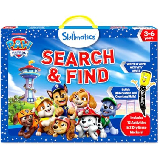 Skillmatics Search and Find PAW Patrol Educational Game - Reusable Preschool Learning Activities, Perfect for Toddlers & Kids Who Love Toys, Art & Crafts, Gifts for Boys & Girls Ages 3, 4, 5, 6 - New