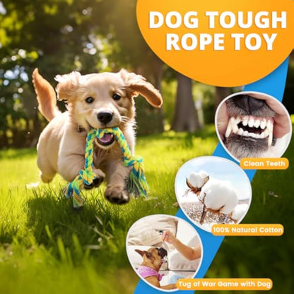 LOYEE 8 Pack Puppy Toys for Small Dogs, Luxury Dog Chew Toys with Squeaky Plush Toys, Rope Toys and Ball, Teething Toys for Puppy Supplies - New