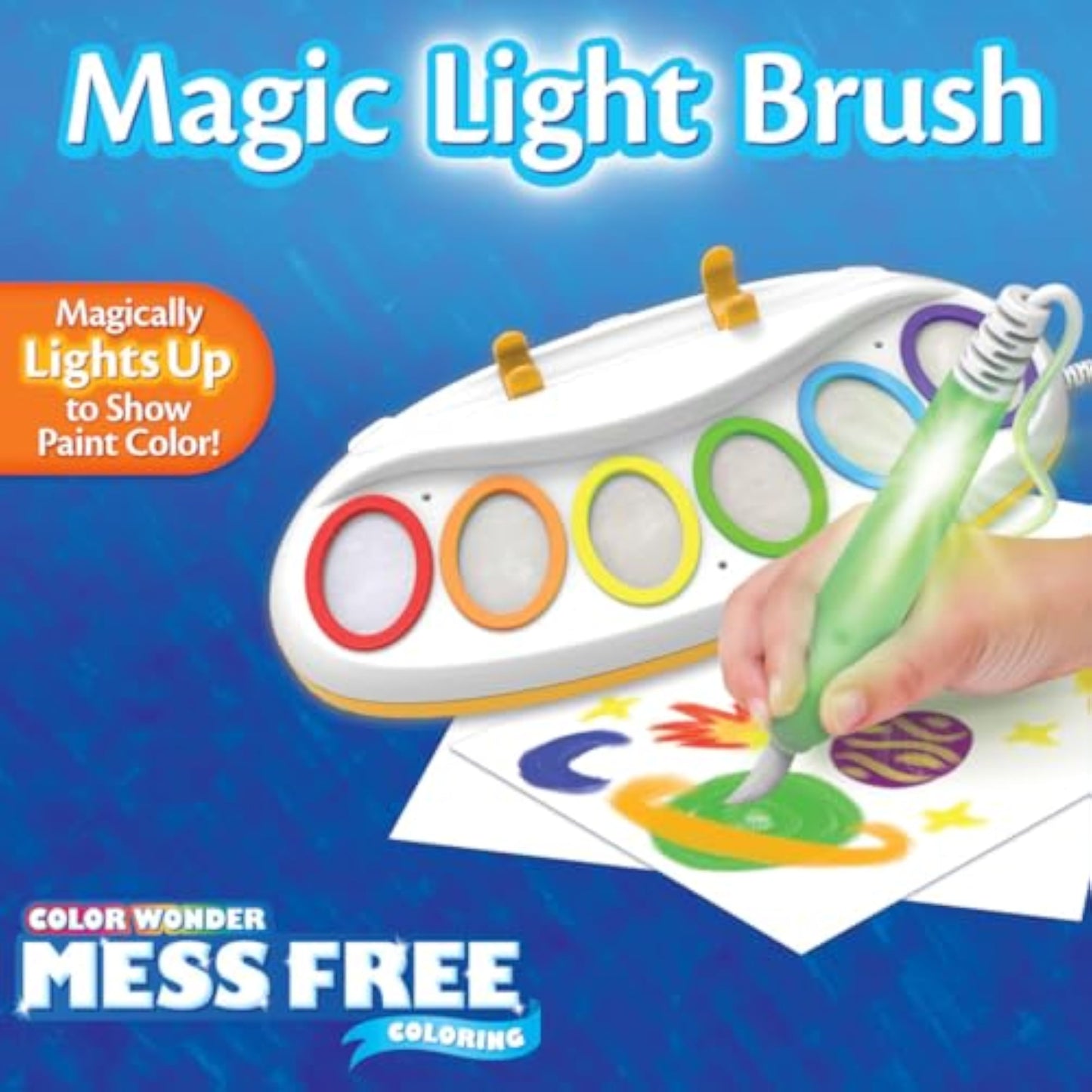 Crayola Color Wonder Magic Light Brush, Mess Free Painting Station for Kids, Gift for Kids, Learning Toddler Activity Toy, Ages 3+ - New