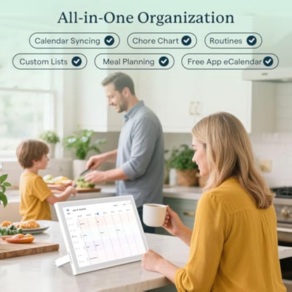 Digital Calendar, 10.1inch Smart WiFi Electronic Calendar&Chore Chart, IPS Touch Screen HD Display for Family Schedules, Share Moments Instantly from Anywhere - New