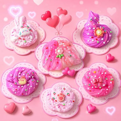 6 Pack Slimes, Pink Slime Kids, Cloud Slime kit for Girls Ages 8-12, Toys for Girls and Boys, for Kids Slime Set Party kit Goodie Bag Stuffers, 4 5 6 7 8 9 10 Year Old Girl Birthday Gift Cute Stuff - New