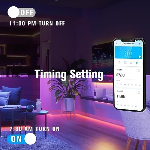 DAYBETTER LED Strip Lights 130ft Lights Strip for Bedroom, Desk, Indoor Room Bedroom Brithday Gifts RGB Decor with Remote and 24V Power Supply - New