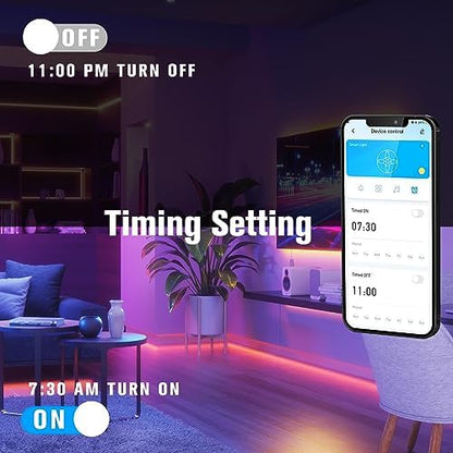 DAYBETTER LED Strip Lights 130ft Lights Strip for Bedroom, Desk, Indoor Room Bedroom Brithday Gifts RGB Decor with Remote and 24V Power Supply - New