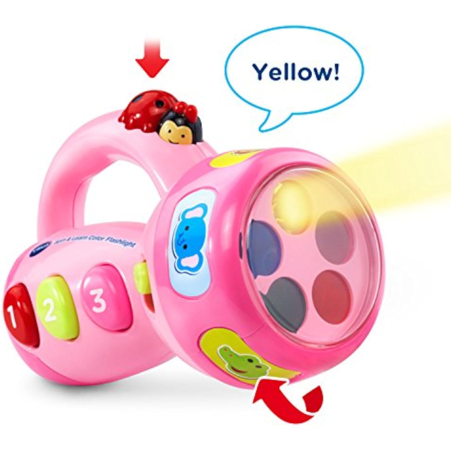 VTech Spin and Learn Color Flashlight, Pink - New