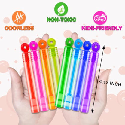 Party Goodie Bag Stuffer Fillers for Kids, 32 Pack Mini Bubble Wand Toys Gifts for Toddler, Small Birthday Summer Beach Pool Camping Party Favor Supplies,4th of July Classroom School Stuff Treat Prize - New