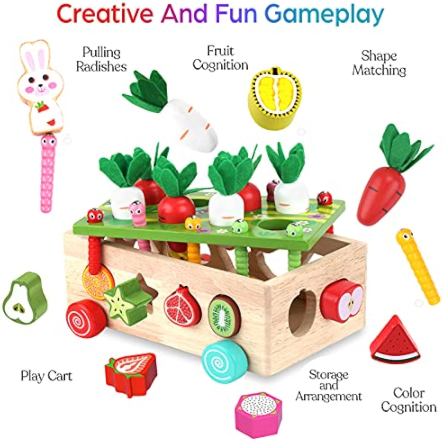 Toddlers Montessori Wooden Educational Toys for Baby Boys Girls Age 1 2 3 Year Old, Shape Sorting Toys 1st One First Birthday Girl Gifts for Kids 1-3, Wood Preschool Learning Fine Motor Skills Game - New