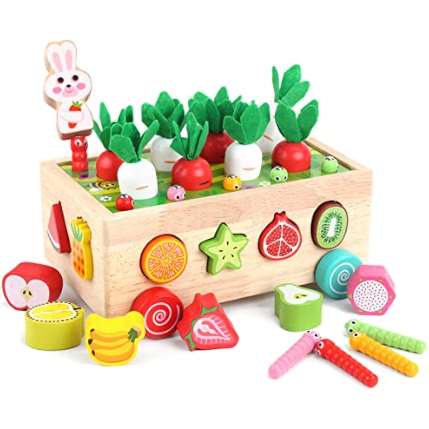 Toddlers Montessori Wooden Educational Toys for Baby Boys Girls Age 1 2 3 Year Old, Shape Sorting Toys 1st One First Birthday Girl Gifts for Kids 1-3, Wood Preschool Learning Fine Motor Skills Game - New
