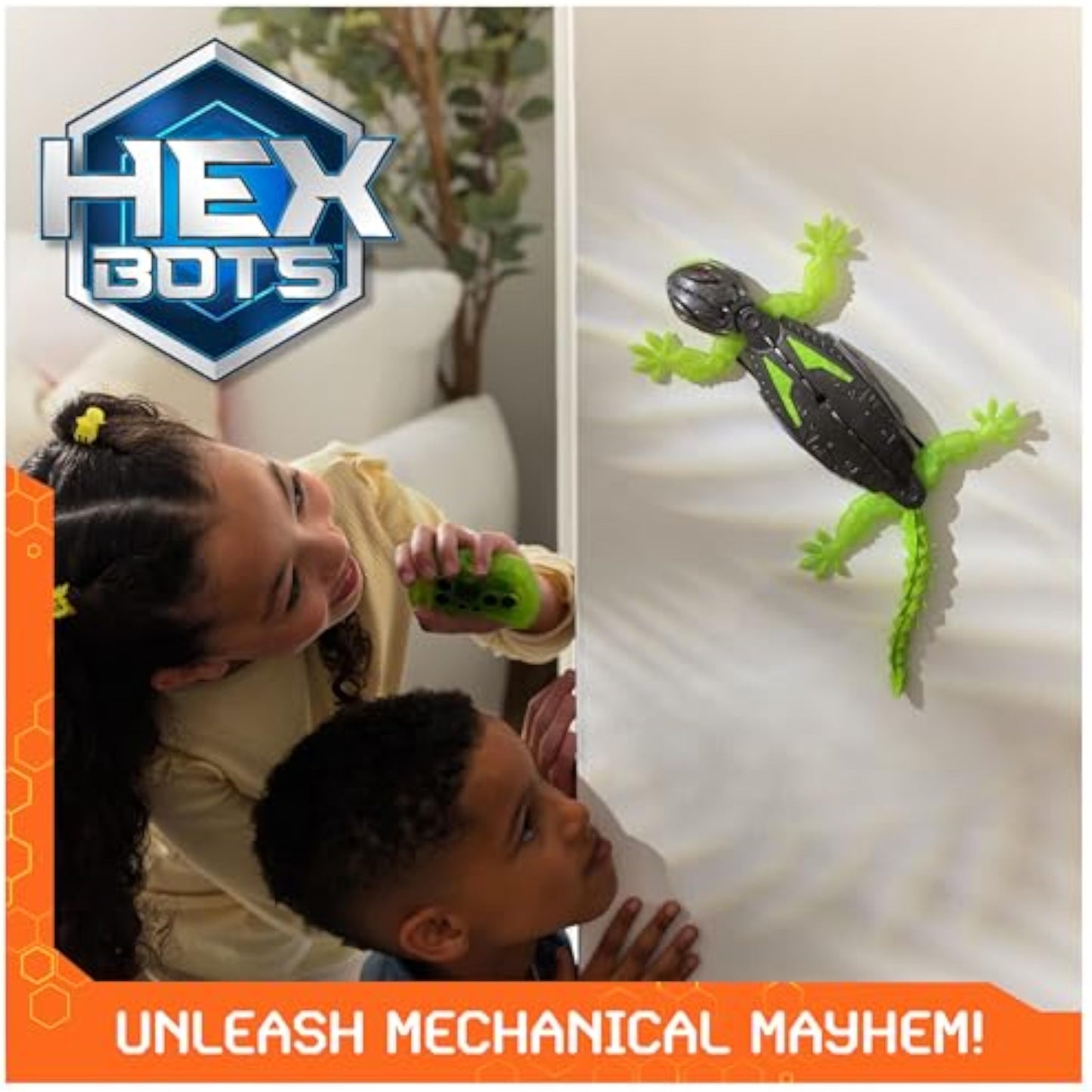 HEX BOTS Crawler Gecko with Official Wall Climber Technology, Rechargeable Remote Control Robot Kids Toy, Prank Toy for Boys & Girls Ages 4+ - New