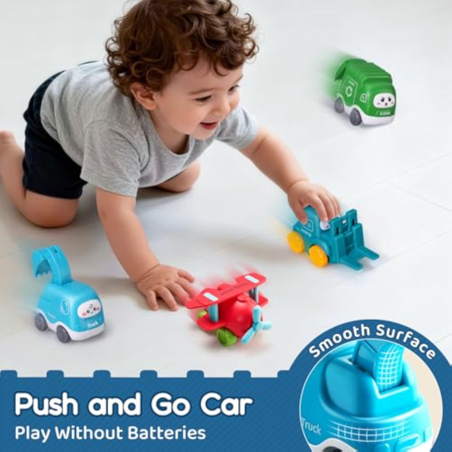 Big Cartoon Truck Car Toys for 1 Year Old Boy with Playmat/Storage Bag|Baby and Toddler Toys 12-18 Months & Age 1-2|1st Birthday Gift for Baby Toys 1 Year Old - New