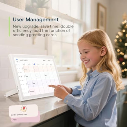 Digital Calendar, 10.1inch Smart WiFi Electronic Calendar&Chore Chart, IPS Touch Screen HD Display for Family Schedules, Share Moments Instantly from Anywhere - New