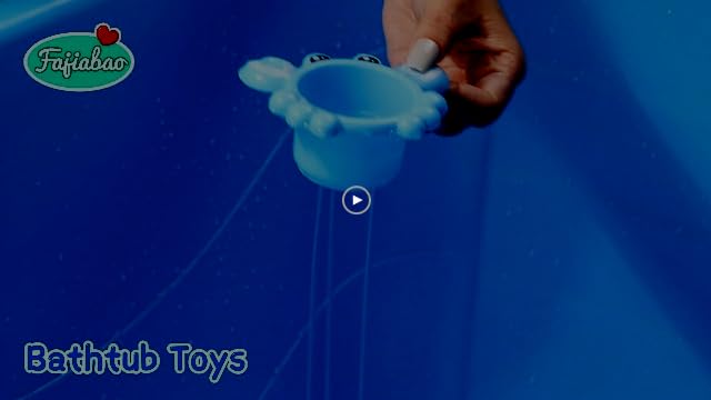 Fajiabao Baby Bath Toys for Kids Ages 1-3 Toddler Bath Toys Mold Free for 2-4 Bathtub Sand Beach Pool Water Toys for 1+ Year Old Girl Gifts 5 PCS (Color Random) - New