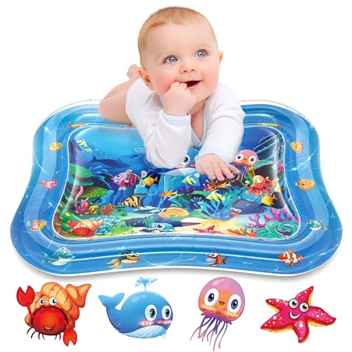 Infinno Inflatable Tummy Time Mat Premium Baby Water Play Mat for Infants and Toddlers Baby Toys for 3 to 24 Months, Strengthen Your Baby's Muscles, Portable - New