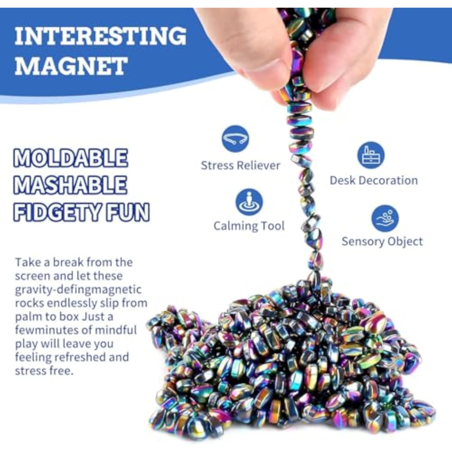 550pcs Putty, Fidget Toys, Fidget Toys Adults ，Sensory Toys，Adults Gifts,Desk Fidgets Toys for Office Stress/Anxiety Relief (550 PCS(Colour)) - New