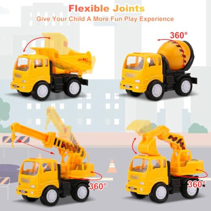 Nicmore Construction Truck Toddler Toys Car: Toys for 1 2 3 4 Year Old Boy 5 in 1 Carrier Toys for Kids Age 1-3 2-4| 18 Months 2 Year Old Boy Christmas Birthday Gifts - New