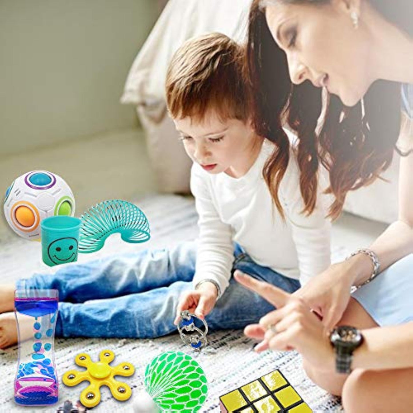 Fidget Toy Set, 35 Pcs Sensory Toy for ADD, OCD, Autistic Children, Adults, Anxiety Autism to Stress Relief and Anti Anxiety with Motion Timer, Perfect for Classroom Reward with Gift Box - New