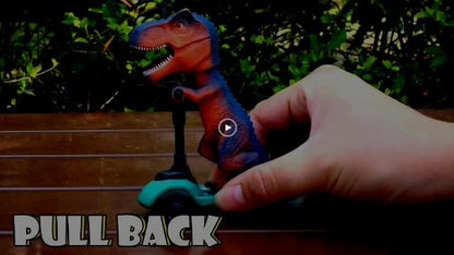 DINOBROS Dinosaur Scooter Toys Pull Back Cars Mini Finger Kick Scooters Boy Toy Age 3 4 5 6, Dino Gift Sets for Kids 4-Pack - New