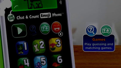 LeapFrog Chat and Count Emoji Phone, Green - New