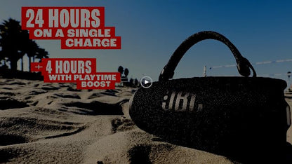 JBL Charge 6 - Portable Waterproof & Drop-Proof Bluetooth Speaker, Bold JBL Pro Sound with AI Sound Boost, 28Hrs of Playtime, Built-in powerbank & Comes with a Sturdy/Removable Carrying Strap (Black) - New