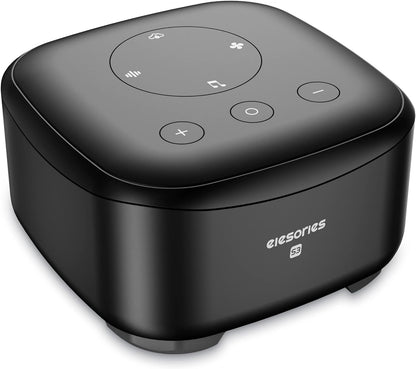Sound Machine , White Noise Machine with 24 Non Looping Natural Sounds and Memory Function 32 Levels of Volume and 3 Timer Powered by AC or USB and Sleep Sound Timer Therapy for Baby Kids Adults