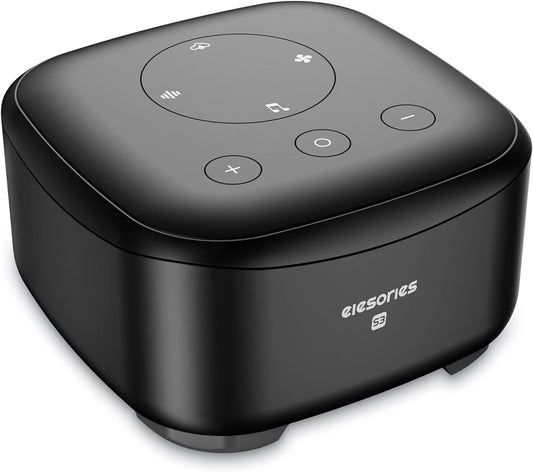 Sound Machine , White Noise Machine with 24 Non Looping Natural Sounds and Memory Function 32 Levels of Volume and 3 Timer Powered by AC or USB and Sleep Sound Timer Therapy for Baby Kids Adults