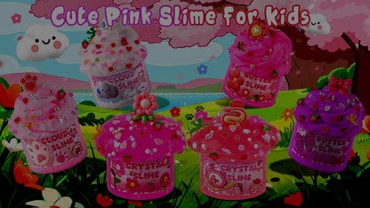 6 Pack Slimes, Pink Slime Kids, Cloud Slime kit for Girls Ages 8-12, Toys for Girls and Boys, for Kids Slime Set Party kit Goodie Bag Stuffers, 4 5 6 7 8 9 10 Year Old Girl Birthday Gift Cute Stuff - New