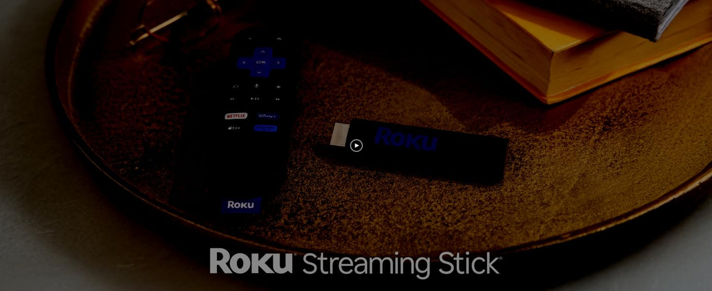 Roku Streaming Stick HD — HD Streaming Device for TV with Roku Voice Remote, Free & Live TV - New