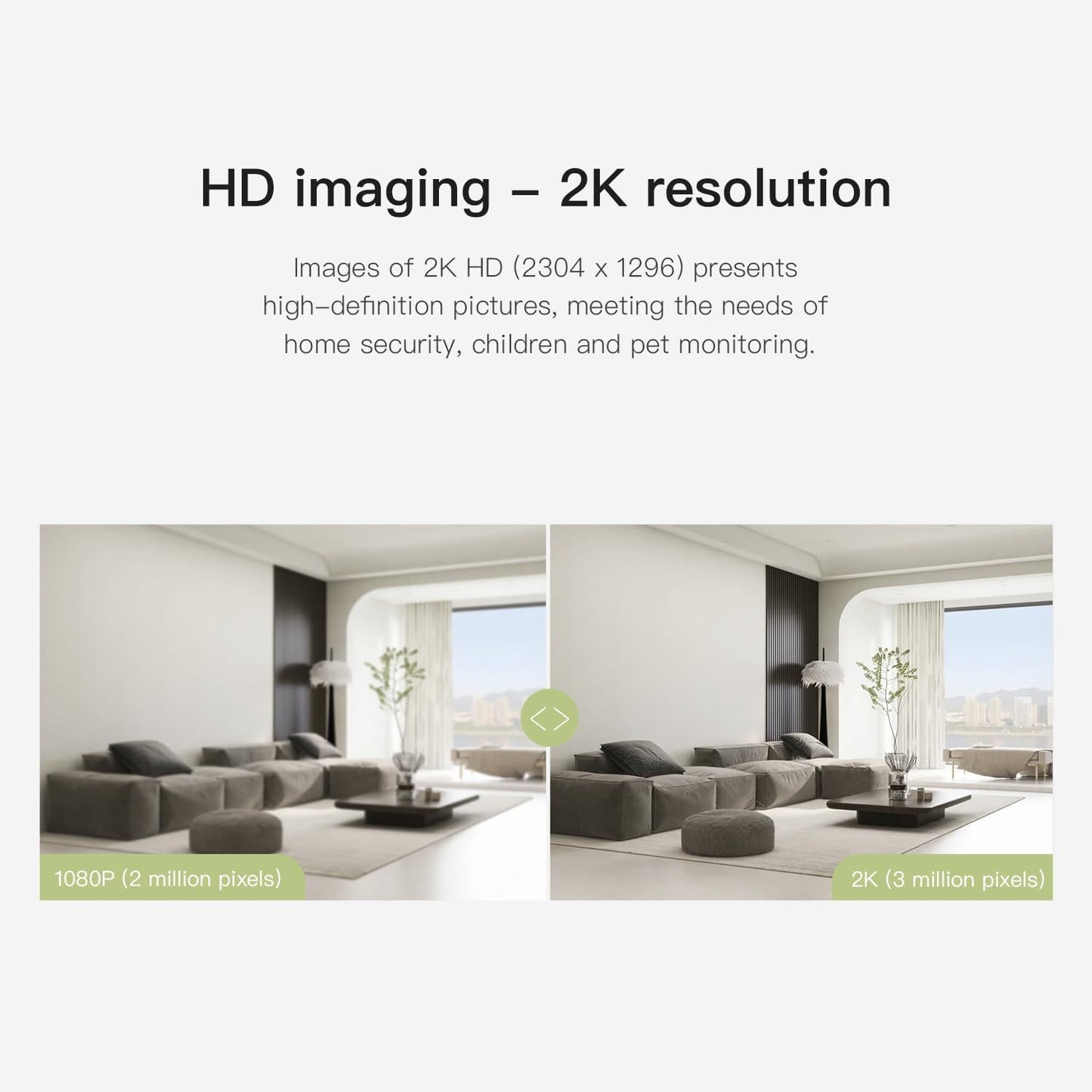 Javiscam Security Camera, 2K Wireless Camera Indoor, AI alerts of People and Pets, 2.4GHz WiFi Indoor Camera for Baby/Pet/Nanny, 2 Way Audio, IR Night Vision, 360-degree Pet Camera for Home Security
