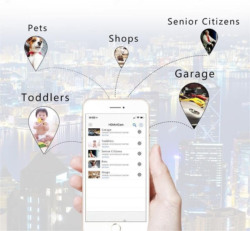 Small Wireless WiFi Camera Hidden Spy Security Cameras,Mini Nanny Cam Smart Home, Pet Dog Baby Camera Indoor Outdoor 1080P Remote Portable, Phone APP Room Camera